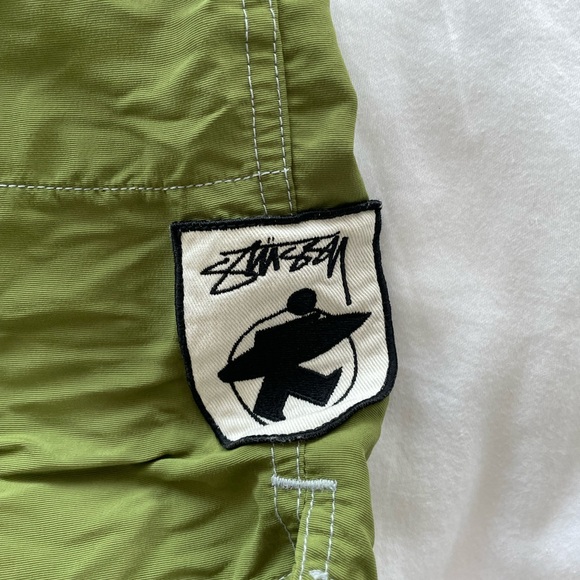 Stussy Green Swim Shorts - Picture 2 of 4